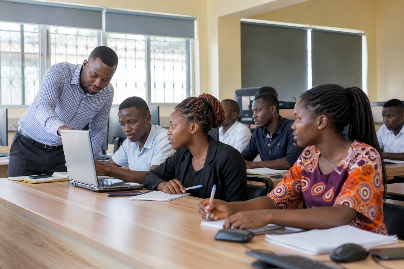 Certificate students in a practical skills-focused classroom
